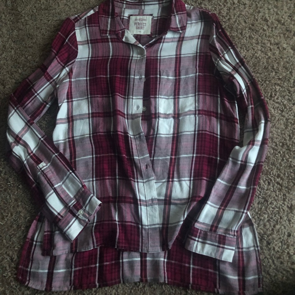 Plaid button up shirt